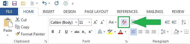 clear formatting howto
